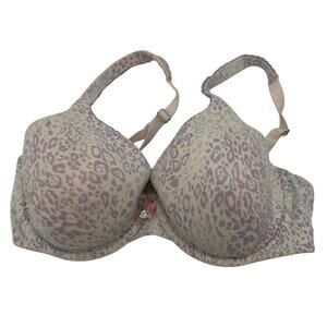Victoria's Secret Body By Victoria Lined Perfect Coverage Leopard Bra Size 36C